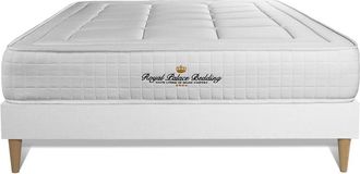 Royal Palace Bedding Royal Palace Bedding - Base Tapizada Blanco + Colch&oacute;n Con Espuma Viscoel&aacute;stica 140 X 190
