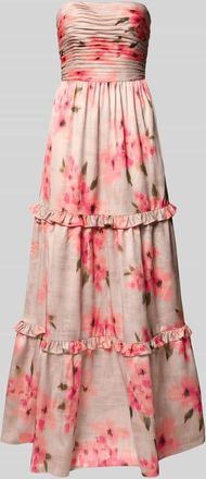 Adrianna Papell Maxikleid im Off-Shoulder-Look mit R&uuml;schen in Koralle, Gr&ouml;&szlig;e 34