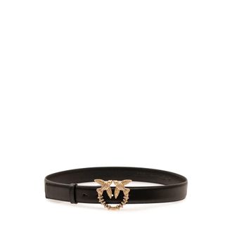 Pinko Love Berry H3 S Belt - Dames - Riemen - Zwart - XS - Leer - Accessoires