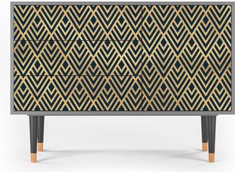 StoryZ Aparador azul 3 cajones y 1 puerta L 115 cm