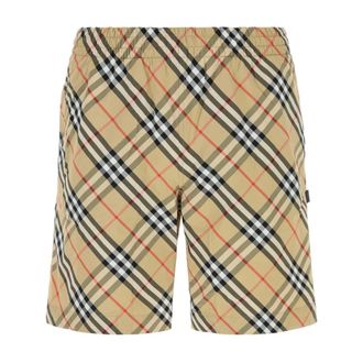 Burberry Beachwear, male, Beige, Size: L SEB CHK Swimsuit