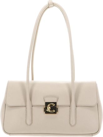 Coccinelle cross body bag C-Me Lock Handbag Grained Leather Sandshell beige