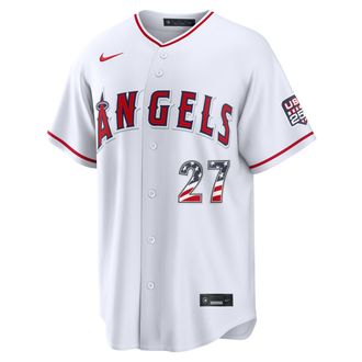 Nike Mike Trout Los Angeles Angels USA 250 Nike Mens MLB Stadium Jersey in White | RE260MILAJS-HCH