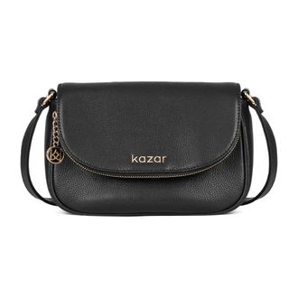 Kazar Tassen, Dames, Zwart, ONE Size, Leren Crossbodytas