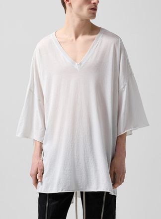 Rick Owens Mens Tommy oversize V-neck T-shirt