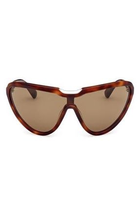 Max Mara Emil 0mm Shield Sunglasses in Classic Havana /Brown Lenses at Nordstrom Rack