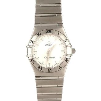 Omega Pre-owned Watches, female, Gray, Size: ONE SIZE Pre-owned Constellation Stainless Steel Quartz