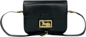 Celine Pre-owned Cross Body Bags, female, Black, Size: ONE SIZE Pre-owned Leather Shoulder Bag