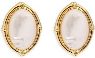 Argento Vivo Mother-of-Pearl Shield Earrings in Gold at Nordstrom