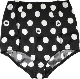Dolce & Gabbana High Waist Girdle Panty - Dames - Onderbroek - Zwart - S - Leer - Ondergoed