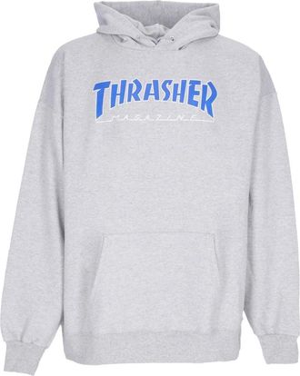 Thrasher Licht Staal/Blauwe Hoodie met Verstelbare Capuchon - Heren - Hoodies - Grijs - XL - Katoen - Hoodies & sweatvesten
