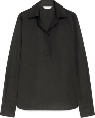 Max Mara Dames, Blouses & Shirts, Zwart, Maat: XS Katoen