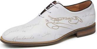 Generic Mens Business Casual Derbys Formal Dress Shoes Leather Suit Shoes Summer Party Wedding,White,9.5