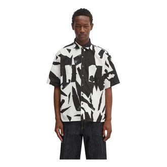 Neighborhood Overhemden, Heren, Veelkleurig, M, Katoen, Abstract Pattern Plain Shirt SS
