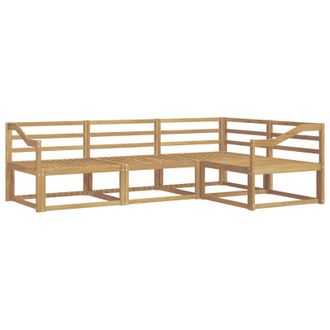 vidaXL Conjunto De Sof&aacute;s De Exterior 4 Pcs Blanco Vidaxl