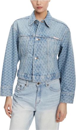 Calvin Klein Jeans Cinched Trucker Jacket - Dames - Spijkerjassen - Blauw - M - Katoen - Jassen
