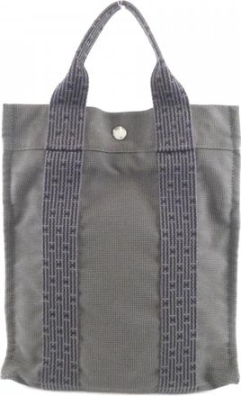 Herm&egrave;s Black Canvas Backpack (Pre-Owned)
