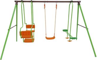 Habitat et Jardin Habitat Et Jardin - Parque Infantil De Acero Eva - 3 Soportes - 1.95m