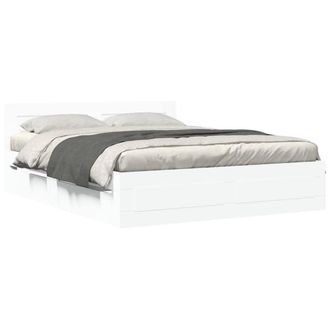 Berkfield Home Bed Frame with Headboard without Mattress White 150x200 cm King Size