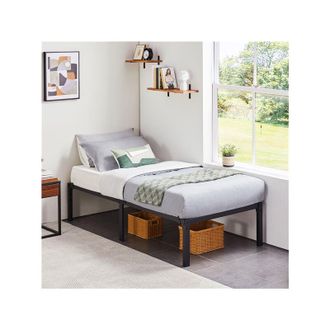 Yaheetech Yaheetech - Telaio Letto Singolo in Metallo senza Testiera per Camera da Letto 90 &times; 190 cm