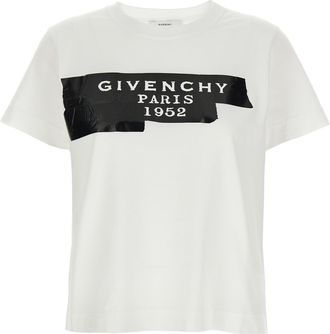 Givenchy Givenchy Tape T Shirt Bianco/Nero-Donna