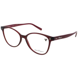 Ferragamo Ladies Red Rectangular Eyeglass Frames Sf2948