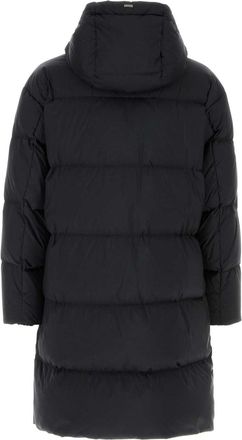 Herno Mens Black Nylon Blend Down Jacket Antracite Piumini