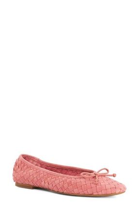 Dune London Heat Leather Ballet Flat in Red at Nordstrom, Size 10Us