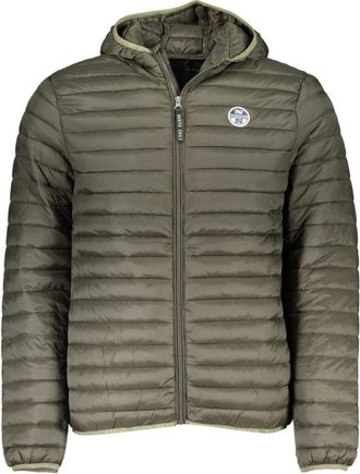 North Sails Groene hoodie met zakken en logo - Heren - Winterjassen - Groen - 2XL - Jassen