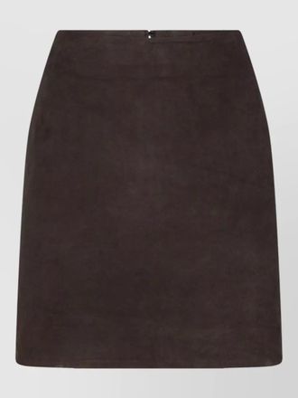 Rotate high waist mini skirt straight hem