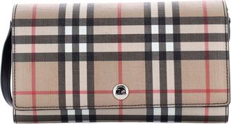 Burberry Hannah Wallet On Strap Vintage Check Canvas (Authentic Pre-Loved)