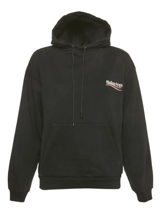 Balenciaga Hoodie met logoprint - Zwart