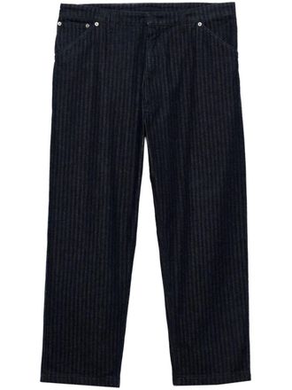 Prada Broek met driehoekig email logo - Blauw