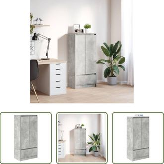 vidaXL Armadio grigio cemento - Armadio con Cassetto Grigio Cemento 55,5x34x119,5 cm Truciolato