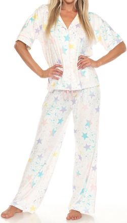 PJ Salvage Star Splatter Pajama Set In Ivory