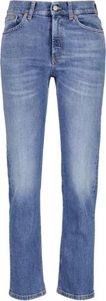 Dondup Jeans, Dames, Blauw, W31, Leer, Slim-fit Jeans