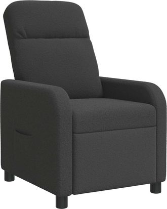 vidaXL Recliner Gris Oscuro Boucl&eacute; Vidaxl