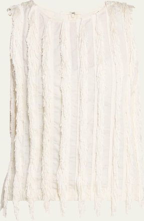 Zankov Sleeveless Fringe Stripe Top