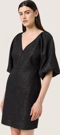 Soaked In Luxury SLCahlina Metallic V-neck Mini Dress in Gun Metal at Nordstrom, Size X-Small