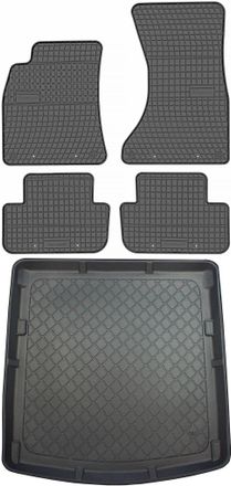 OEM Juego De Alfombrillas De Goma Para Coche Y Alfombrilla Para Maletero Para Audi A4 B8 Sed&aacute;n (enero De 2008 - Octubre De 2015)