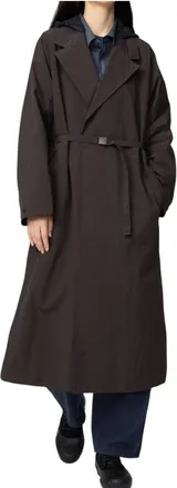Uniqlo (WMNS) UNIQLO Single Breasted Long Coat Dark Brown 480063-39