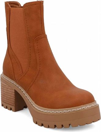 Mia Womens Torren Booties In Cognac