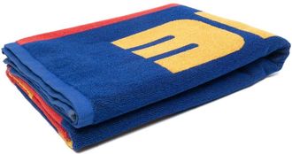 Martine Rose logo-print beach towel - unisex - Cotton - One Size - Red