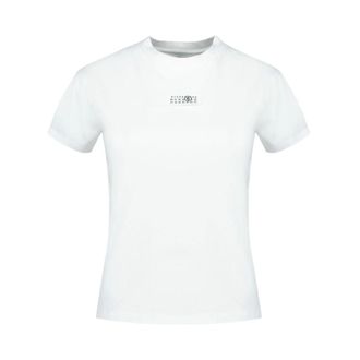 Maison Margiela T-Shirts, female, White, S, Numeric Cotton Jersey T-shirt