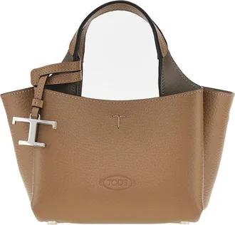 Tod's Grained leather mini shopping bag Woman One Size