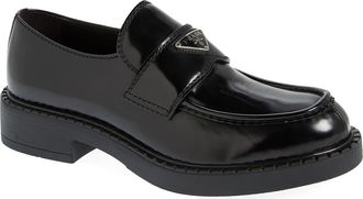 Prada Chocolate Loafer in Nero at Nordstrom, Size 12Us