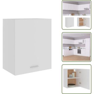 vidaXL The Living Store Mobile Pensile Lyon Bianco 50x31x60 cm in Legno Multistrato - Mobile pensile