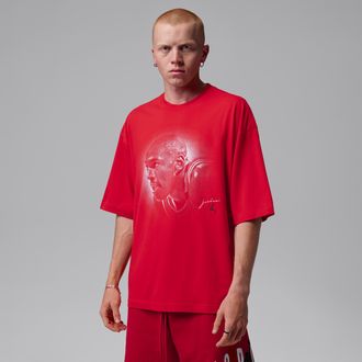Nike Jordan Mens Jordan Flight Essentials Oversized T-Shirt in Red | IF3123-657