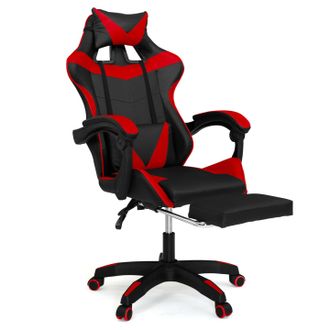IDMarket Sedia Gaming, Sedia Ufficio Nero E Rosso Alex