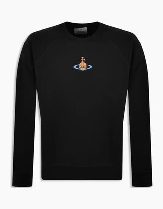 Vivienne Westwood Mens Mens Black Centre Orb Vivienne Westwood Raglan Sweatshirt - Size: 44